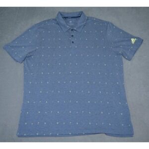 Adidas Primegreen Polo Shirt XL Short Sleeve Golf AOP Cocktail Flag Ball Club